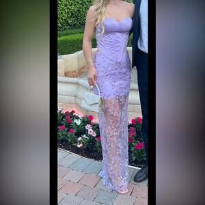 Custom made purple skirt and top